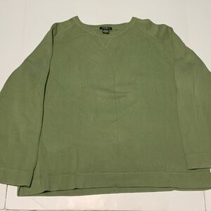 Eddie Bauer Men's Olive Crewneck Sweater